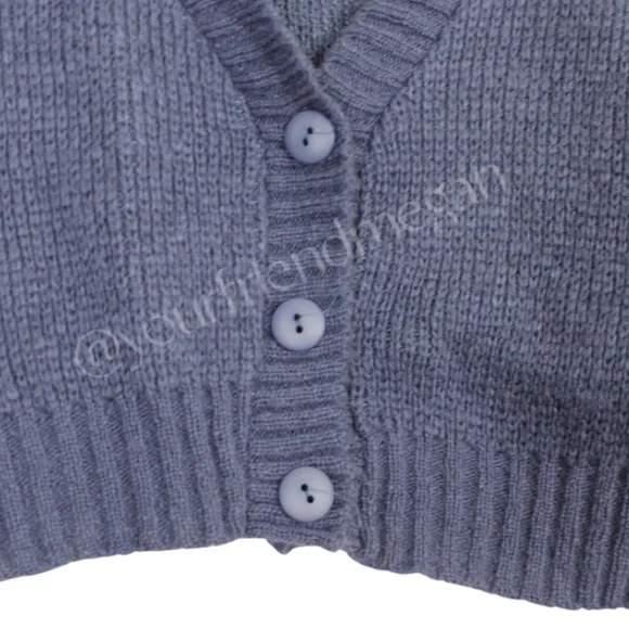 Nasty Gal Knit The Floor V-Neck Cropped Cardigan - Picture 4 of 12